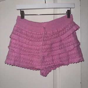 Blanco Ruffled Pink Skort